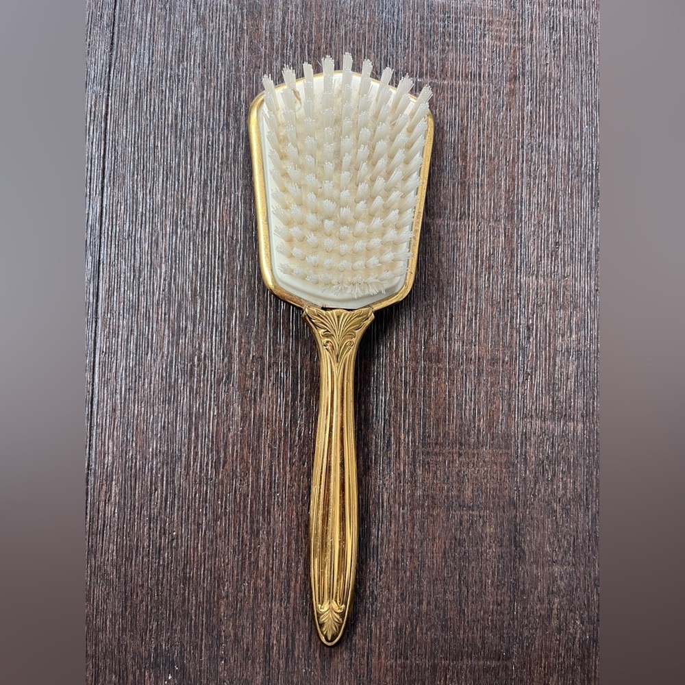 Vintage Brass Hairbrush